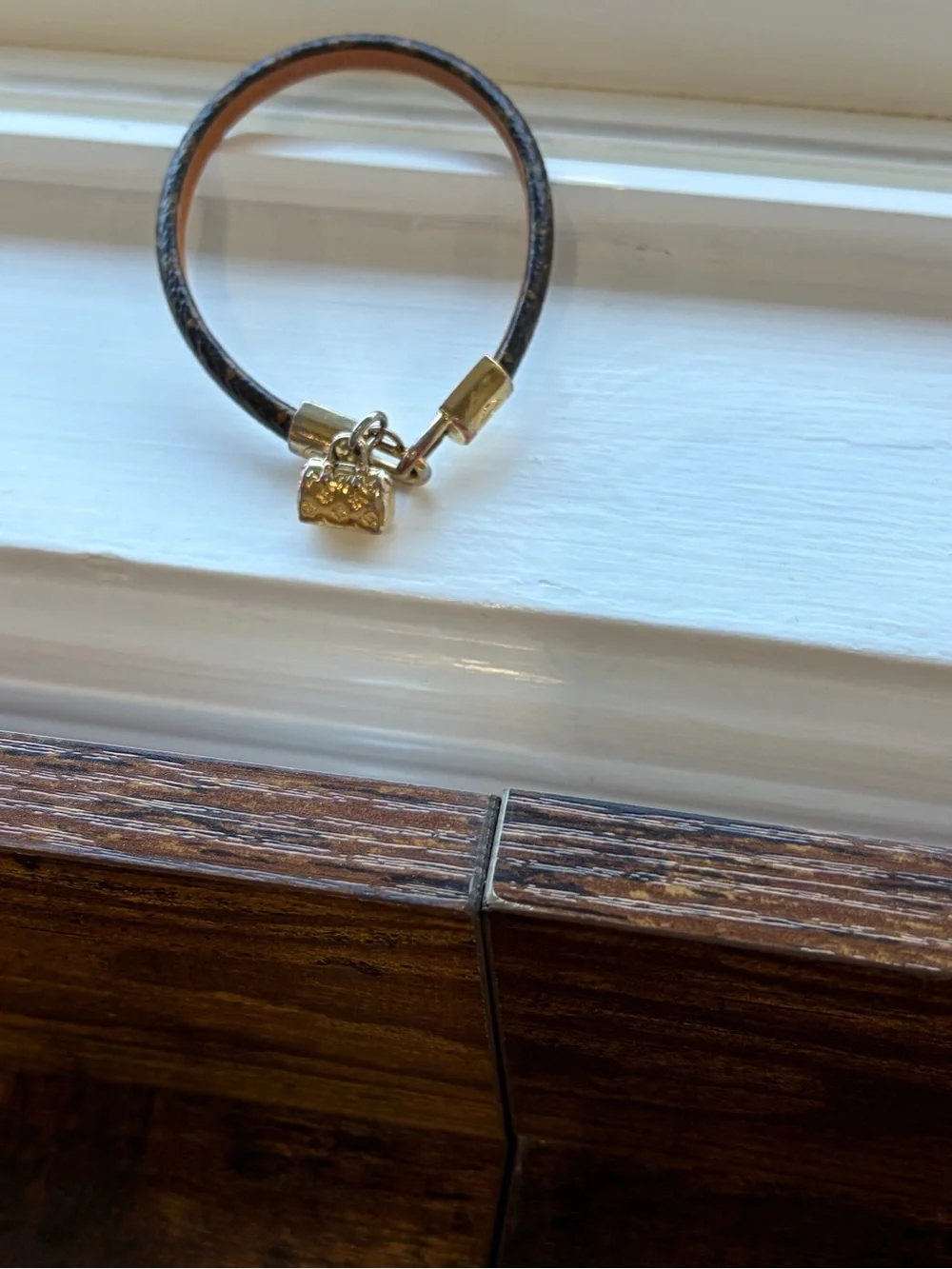 Louis Vuitton Leather Charm Bracelet retail$ 440
